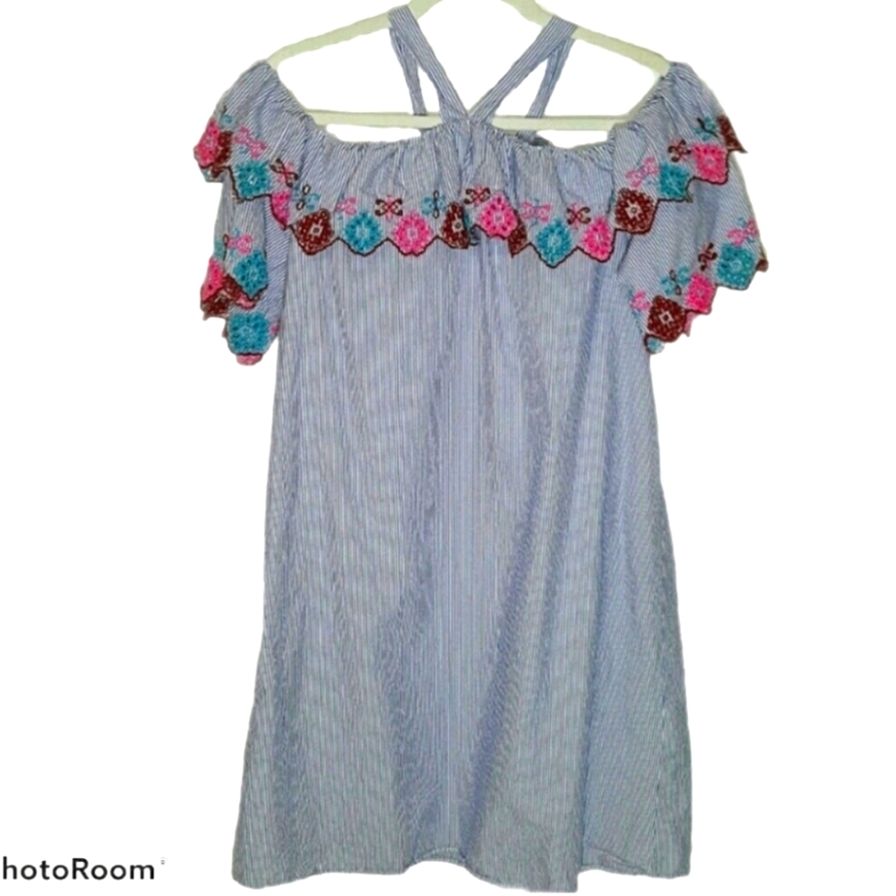 Ann Taylor LOFT Off the Shoulder Halter Dress Med